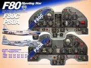 F80 SHOOTING STAR COCKPIT instrument panel CDkit
