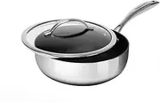 [Scanpan] HAPTIQ Deep Saute Pan, 26 cm/3.7 Litre - Non-Stick with Stainless Steel Outer