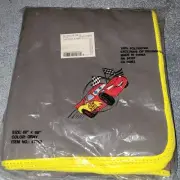 NEW Disney Store CARS Lightning McQueen Fleece Blanket Throw 50 x 60 Gray Kids