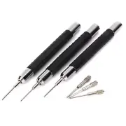 3Pack Watch Band Strap Bracelet Link Punch Pin Remover Tool With Needles Repair
