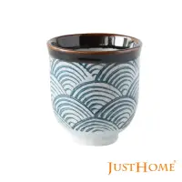 在飛比找momo購物網優惠-【Just Home】日式海波陶瓷湯吞杯180ml(茶杯 陶