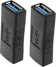 POPETPOP 2Pcs USB Female to Female Extension Adapter Practical USB Connector for Multi Device Use High Speed Transmission Durable Connector for Reliable Data Transfer