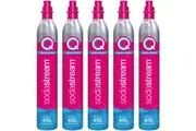 Sodastream Quick Connect Gas CO2 Cylinder 60L Refill Replacement Pink Pack 5