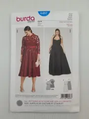 Burda Sewing Pattern 6487 Women's Dress Pattern Size US 18-28 EUR 44-54 NEW