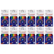 12x 12pc Jasart Coloursphere Colouring Pencil Set Drawing/Sketching Triangular