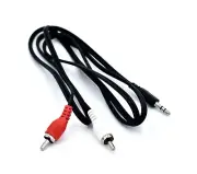 RCA Connector,RCA Male Plug,RCA Stereo Audio Connectors,Coaxial,3.5mm Jack,4ft.