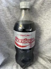 Share a Coke with Santiago 2025 Personalized Gift Coca~Cola Bottle 20oz Diet