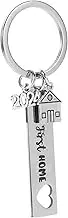 Stainless Steel Keychain Hooks Rings Wristlet Keychains Keyport for New Homeowners First Home Keyring Housewarming Present