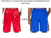And1 Men 11" Post Up & Active Core Basketball Shorts Athletic Wear Size Small