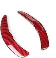 Car Steering Wheel Shift Paddles for P&orsche 14-19 M&acan 11-19 Cayenne 17-19 Panamera Car Steering Wheel Paddle Shifter Lever Car Shift Paddle Carbon Fiber HTEOPOEKFR(Red)