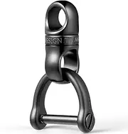 [FEGVE] Titanium Swivel Small Key Ring, Heavy Duty Key Chain Rings Keychain Accessories for Men and Woman