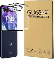 [CONAPIKA] Exteior Screen Protector for Motorola Razr 60 Ultra/Razr+2025/Razr Plus 2025, 2 Pack Ultra Slim Scratch Resistant 3D Curved Tempered Glass Fingerprint Sensor Compatible HD Clear Screen Guard