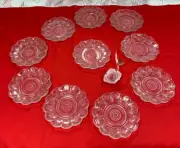 INDIANA GLASS Clear Hobnail 5.75 " Plate Set Of 10 Beautiful Pattern!