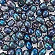 PandaHall 100pcs Natural Freshwater Cultured Pearls 7~8mm Oval Shape Black Beads Loose Beads for Necklace Bracelet Jewelry Crafts