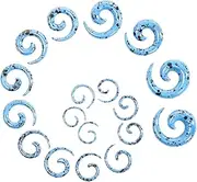 [Glupez] 18PCS Acrylic Septum Stretching Kit Ear stretching kit Crescent Tapers Set Ear Gauges 14G 12G 10G 8G 6G 4G 2G 0G 00G Stretcher Expander Spiral Nose Septum Rings Septum jewelry