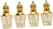 Beaupretty 4Pcs Portable Glass Roller Bottles Refillable Perfume and Essential Oil Containers Leak Design for Travel Daily Use and Gym Activities
