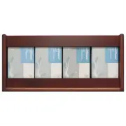 Wooden Mallet 4 Pocket Glove and Tissue Box Holder in Mahogany