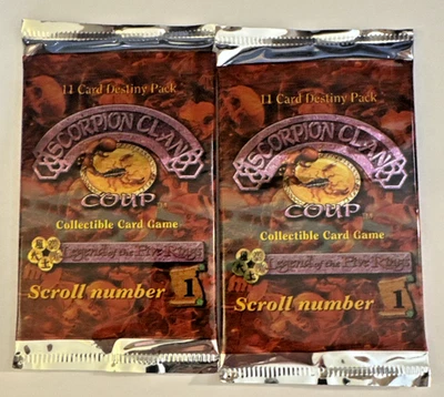 Legend of the Five Rings CCG Scorpion Clan Booster 2 Packs Scroll No.1 x2