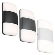 Umina Outdoor Up/Down LED Wall Light 2Lt 10w CCT in Black, Charcoal or White