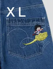 Graniph Men XL Dragon Ball Son Ji Denim Pants Jeepannif Akira Toriyama Limited