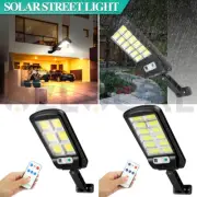 48/120 LED Solar Street Light Motion Sensor Outdoor Garden Yard Flood Down Lamp