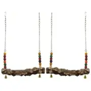 2 Pack Wood Swing Stand for Chick, Chicken Coop Accessories for Bird,Parrot L8W4
