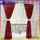 AU 2m Semi Blackout Curtain Simple Vine Leaf Partition Window Decor (Wine Red)