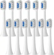 Replacement Brush Heads, Compatible For Xiaomi Mijia T301 T302 T501 /501C Electric Toothbrush Head Soft Bristle Nozzles(T301-302-WH-12Pcs)