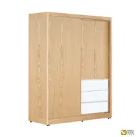 在飛比找松果購物優惠-WAKUHOME 瓦酷家具 SUN簡約無印風5尺衣櫃 A00