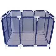 Pool Storage Equipment Organizer Blue Mesh Double Decker Bin 50"x 32"x 36"
