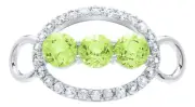 .925 Sterling Silver Regal 3 Peridot Clasp for Lestage Convertible Bracelets