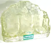 Tropicana Ice Block 3-Bottle Display Holder Countertop Barware Wine Drinks Bar