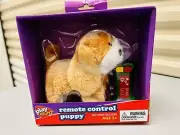 PLAY RIGHT Remote Control Puppy, Brown/White, Barks/Walks, batteries included.