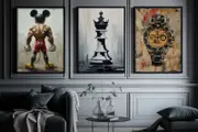 [Namly Design] Poster - Mickey, Chess, and Watch / Set of 3