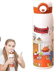 Insulated Water Bottle, Hot Water Bottle, 500 ml Cup, Water Flask, Insulated Canteens, Large Capacity, Thermal Cup for Home School, Travel Camping