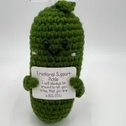 Emotional Support Pickle Cucumber Gift Crochet Emotional Support Handmade Gift