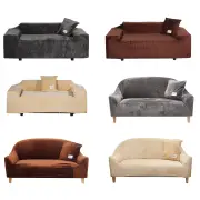 1/2/3 Seaters Elastic Plush Sofa Cover Universal Thick Pure Color Sofa Chair Seat Protector Stretch Slipcover Couch Case