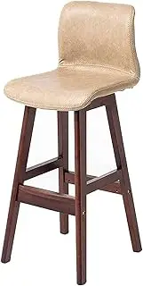 Bar Stools Bar Chairs with PU Leather Upholstered with Low Back and Footrest Tall Stool Counter Height Stool for Kitchen Home