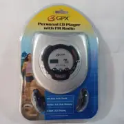 GPX Portable CD Player Anti-Skip Protection, FM Radio and Stereo Ear NEW