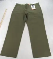 Dockers Pants Mens 36x28 Green Flexible Waistband Slim Fit Ultimate Chino NWT