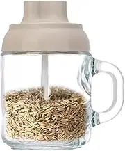 Salt Container - Glass Jars With Airtight Lid And Spoon | Seasoning Containers Box | Glass Food Storage Jars Containers | Home And Garden Supplies For Cooking Baking Dining Tabletop Bathroom Household