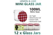 12x Mini AirTight Glass Storage Jars Small Mason Wide Bottle Food Spice Bulk