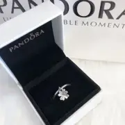NEW Authentic PANDORA Sterling Silver 925 Ale Dangling Clover Flower Ring 197938