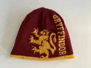 Harry Potter Gryffindor Reversible Knit Beanie Stocking Hat Burgundy Gold