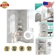 4-Tier Corner Shower Organizer with Tension Pole - Maximize Space Efficiently
