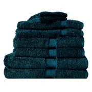 8pc Canningvale Royal Splendour Home Decor Bathroom Towel Set Azzurrite Teal