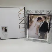 NEW Gorgeous Lenox Silver Peony Picture Frame 8" X 10"