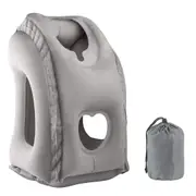 Inflatable Travel Pillow, Airplane Neck Pillow Comfortably Supports Head and Chin for Airplanes, Trains, Cars and Office Napping