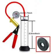 Acrylic Penis Pump Manual Penis extender Enlarger Sex Toy Vacuum Masturbator 14