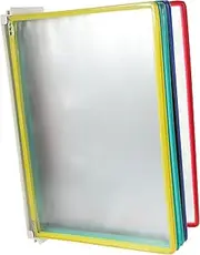 CAXUSD Wall Shelf Hanging Storage Rack 10 Page Flip Folder Office Home Document Organizer